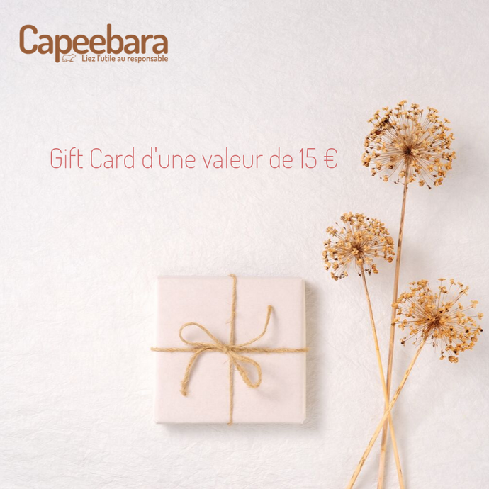 Carte Cadeau Capeebara - Utile et Agréable - Dématérialisée ou Imprimable - Capeebara