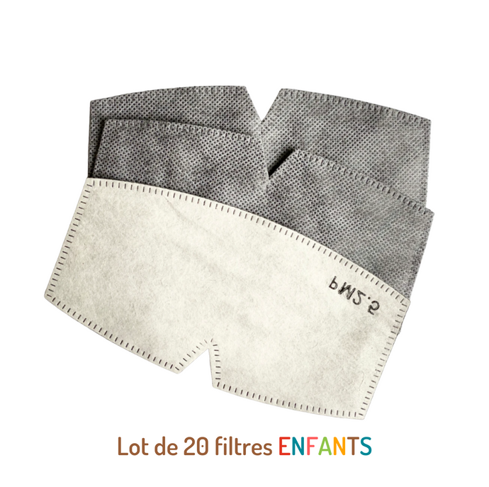 Filtres pour masques - Compatibles avec nos masques dotés d'une poche pour filtre - Lot de 20 filtres - Capeebara