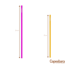 Charger l&#39;image dans la galerie, Le Pack de 8 pailles Inox Droites réutilisable, écologique et zéro déchet Capeebara