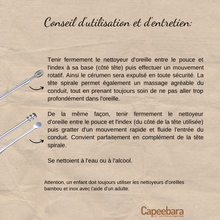 Carregar imagem no visualizador da galeria, Le kit de nettoyeurs d&#39;oreilles en inox réutilsables et zéro déchets Capeebara