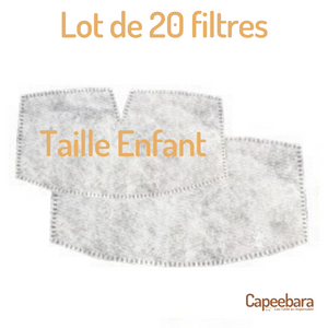 Masque Enfant en coton avec poche prévue pour filtre zéro déchet et réutilisable Capeebara